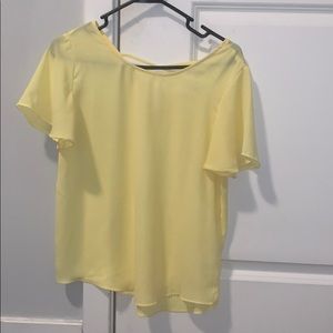 yellow sheer top